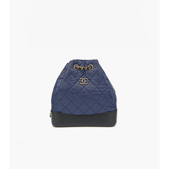 CHANEL Navy Gabrielle Backpack A-A21542 - Picture 1 of 10